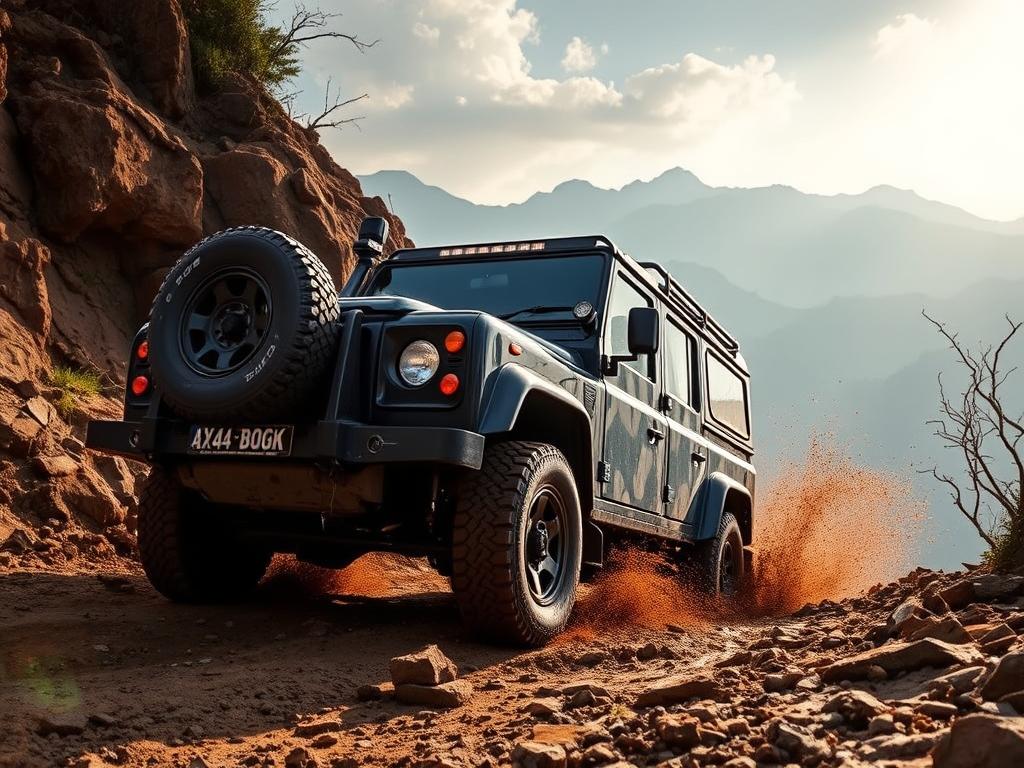 4x4 vehicle navigating challenging off-road terrain in India