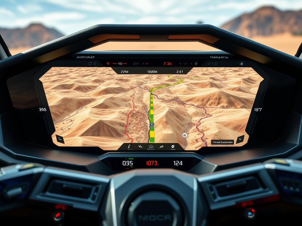 Advanced off-road technology dashboard display