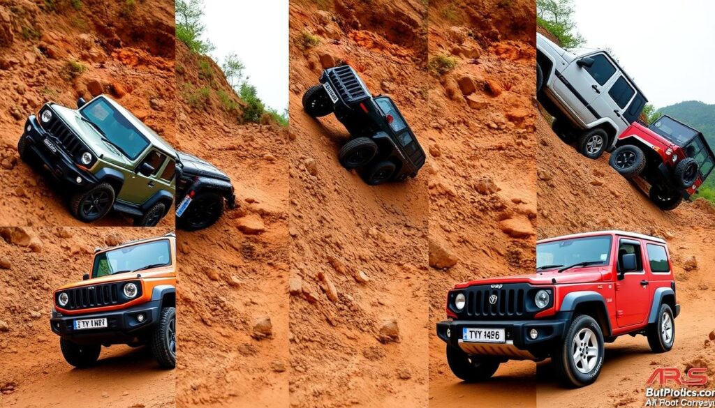 Comparison of different off-road vehicles on various terrains