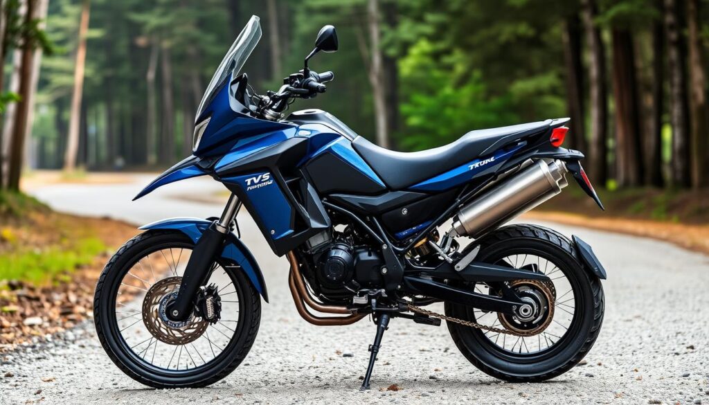 TVS RTX 300 upcoming trekking bike in India 2025 with distinctive LED headlight TVS RTX 300 upcoming trekking bike in India 2025 with distinctive LED headlight
