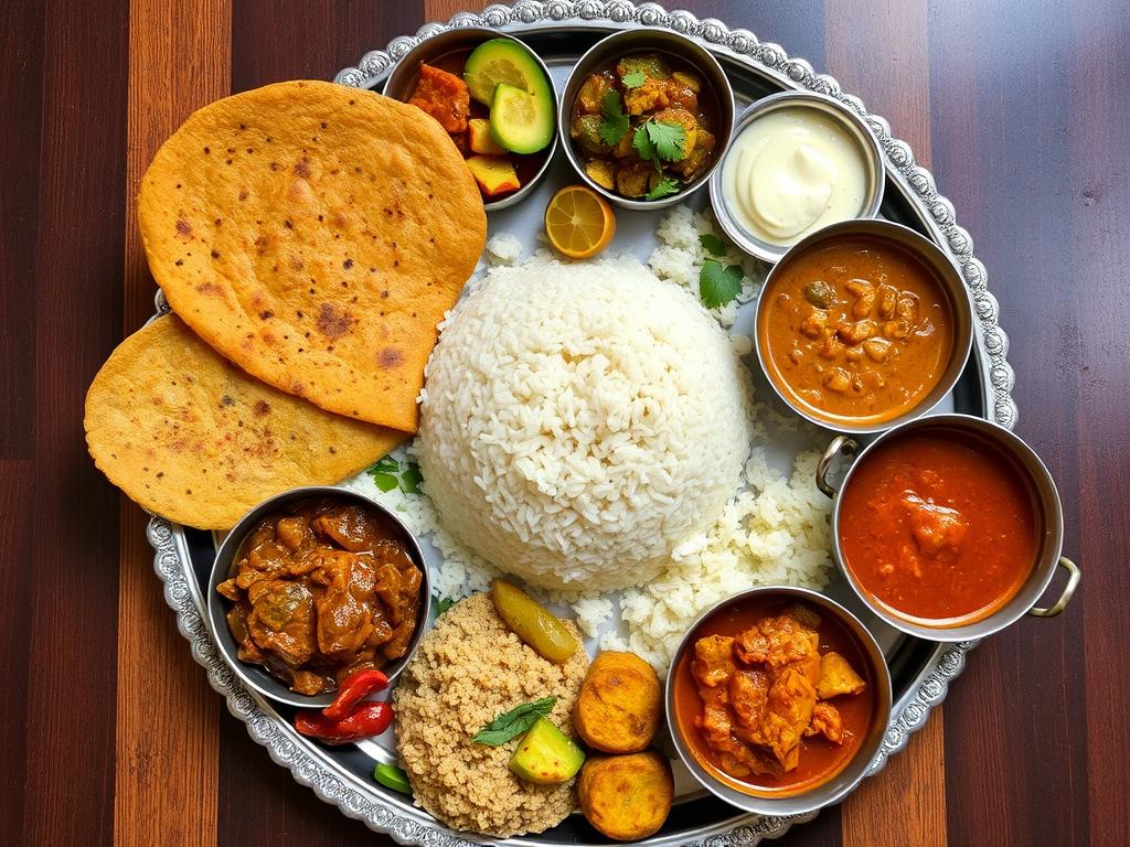 Traditional Maharashtrian thali served near Ballarpur Fort Traditional Maharashtrian thali served near Ballarpur Fort