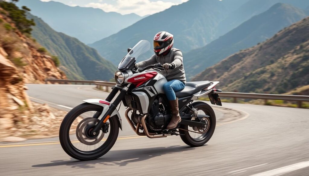 2025 Honda XL750 Transalp riding on a mountain road in India 2025 Honda XL750 Transalp riding on a mountain road in India