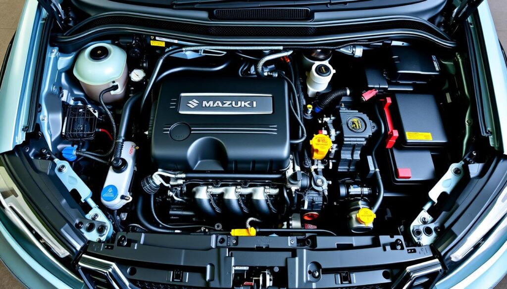 2025 Maruti Suzuki Grand Vitara CNG engine bay 2025 Maruti Suzuki Grand Vitara CNG engine bay