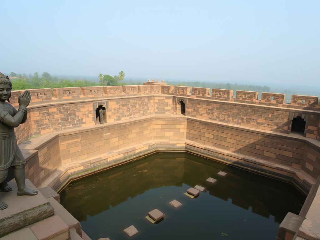 Badami Talav water reservoir at Shivneri Fort Badami Talav water reservoir at Shivneri Fort