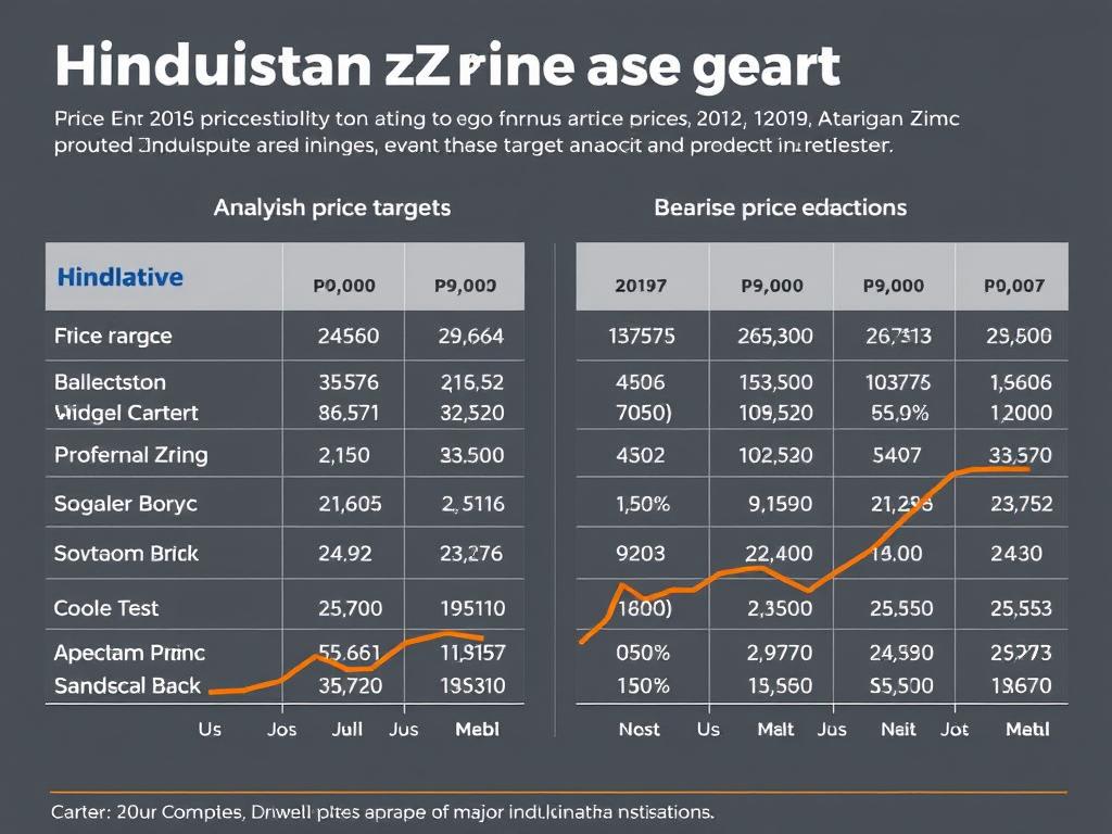 Chart showing expert predictions and price targets for Hindustan Zinc share price