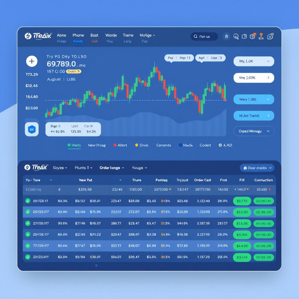 Cryptocurrency exchange platform showing coin stock trading Cryptocurrency exchange platform showing coin stock trading
