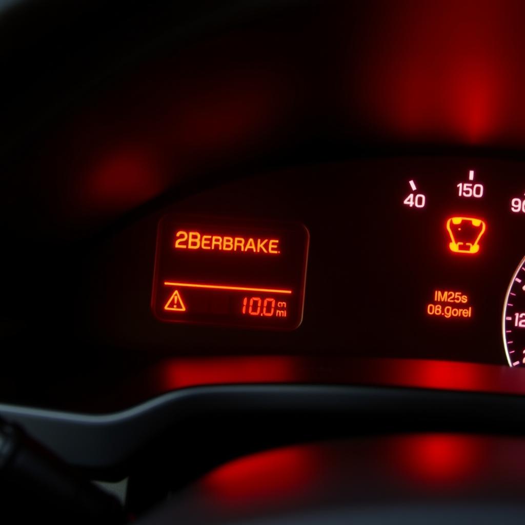 Dashboard warning lights including brake malfunction indicator Dashboard warning lights including brake malfunction indicator