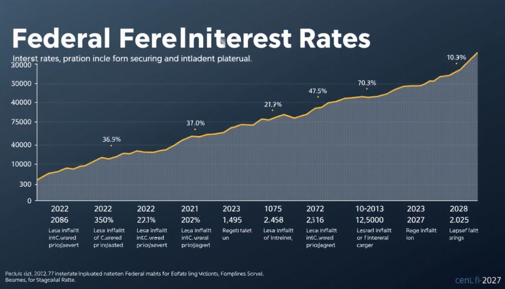 Federal Reserve interest rates trend chart showing recent rate hikes to combat inflation Federal Reserve interest rates trend chart showing recent rate hikes to combat inflation