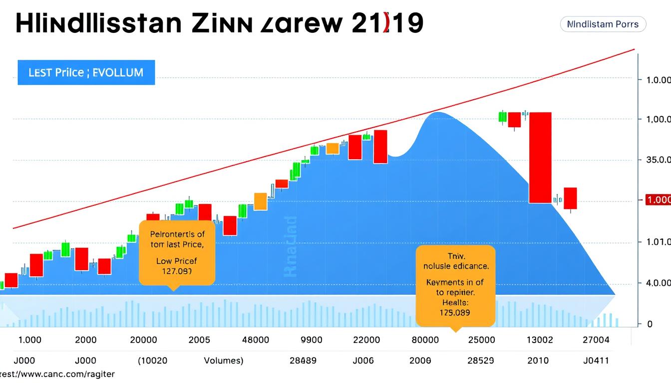 Hindustan Zinc share price chart showing 6-month performance with key price movements highlighted