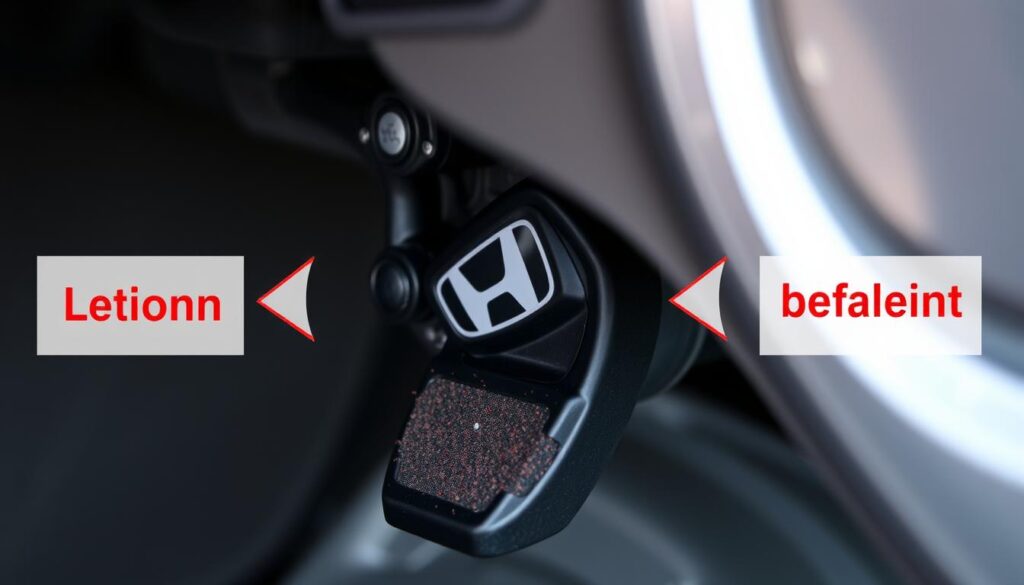 Honda brake pedal showing lateral movement indicating defect