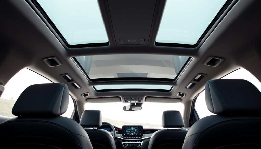 Hyundai Ni1i SUV interior showing dashboard, infotainment system, and seating arrangement Hyundai Ni1i SUV interior showing dashboard, infotainment system, and seating arrangement