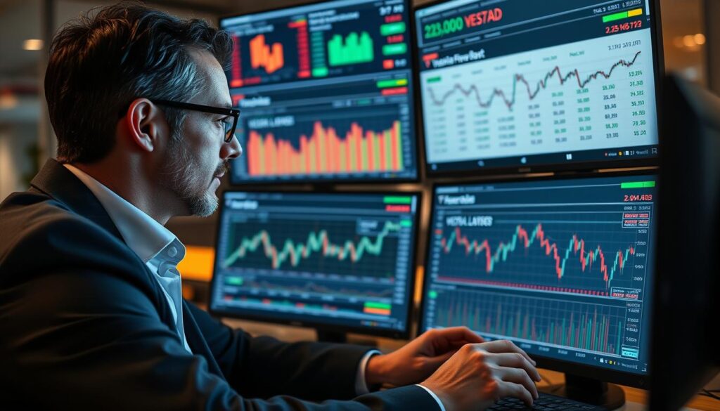 Investor analyzing Vedanta financial reports and dividend history Investor analyzing Vedanta financial reports and dividend history