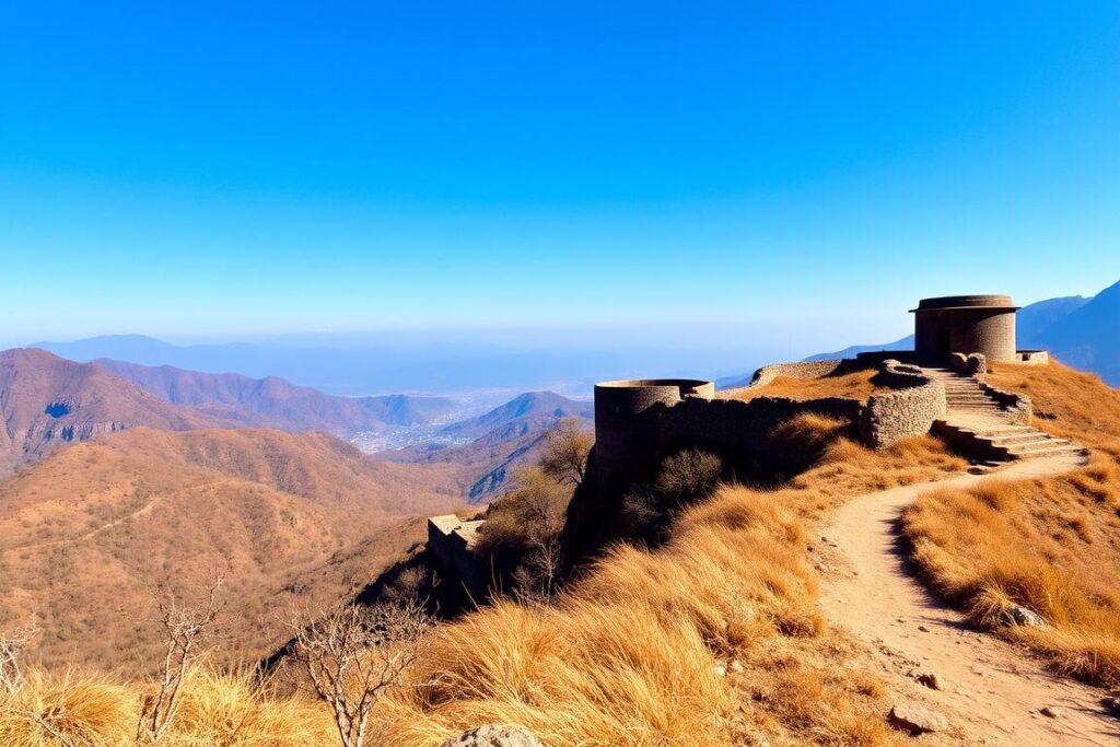 Korigad Trek during winter with clear skies and panoramic views Korigad Trek during winter with clear skies and panoramic views