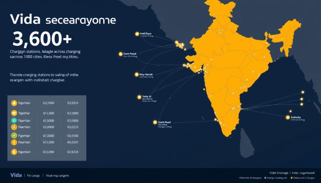 Map showing Vida's charging network across 100+ cities in India Map showing Vida's charging network across 100+ cities in India