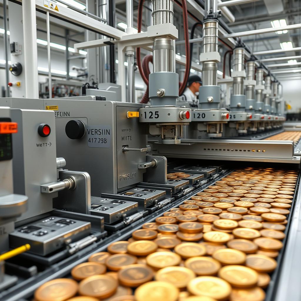 Mint company producing physical coins Mint company producing physical coins