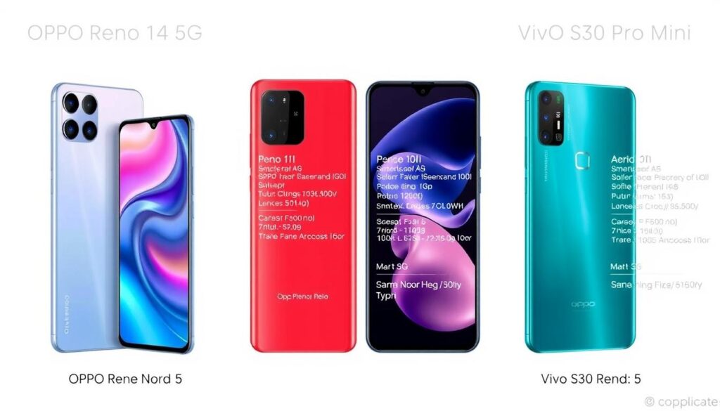 OPPO Reno 14 5G compared with competitors like OnePlus Nord 5 and Vivo S30 Pro Mini