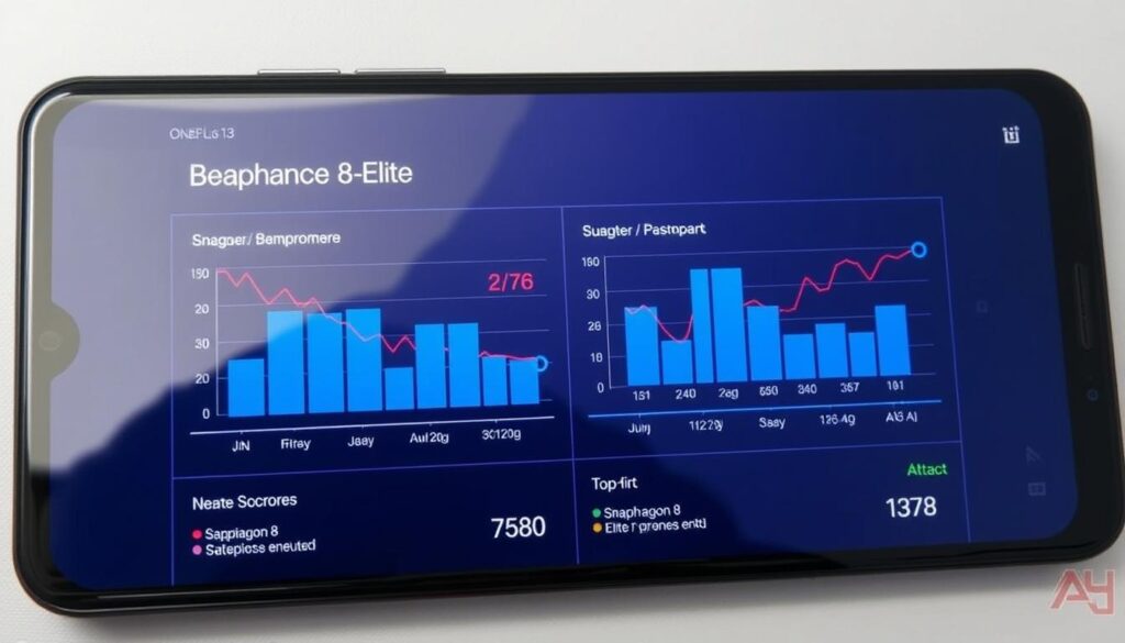 OnePlus 13 running performance benchmarks showing Snapdragon 8 Elite capabilities OnePlus 13 running performance benchmarks showing Snapdragon 8 Elite capabilities