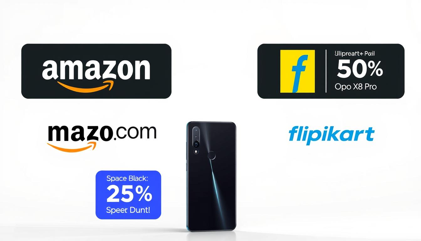 Oppo Find X8 Pro showing price drop on Amazon and Flipkart websites