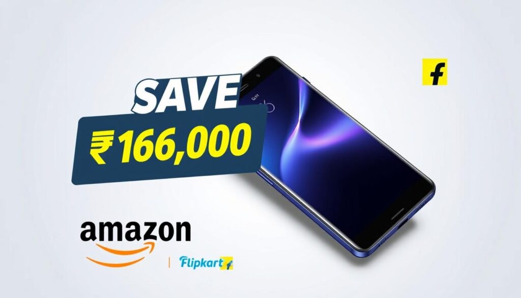 Oppo Find X8 Pro with discount tag showing the price drop from Amazon and Flipkart