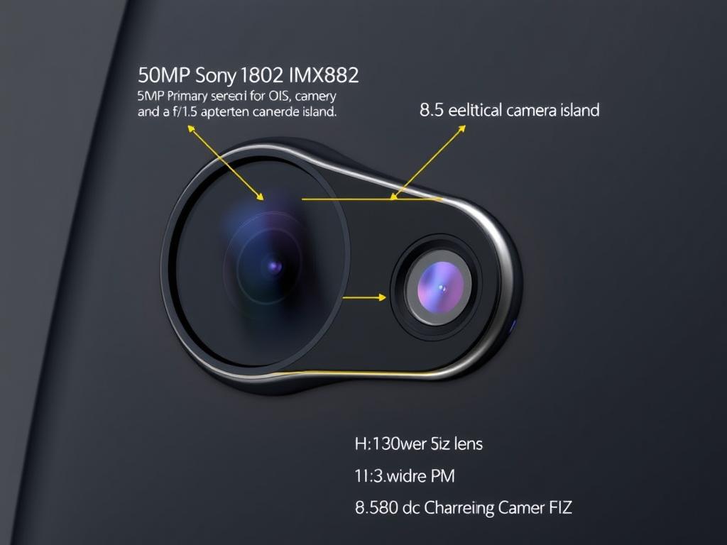 Poco F7 camera system showing 50MP Sony IMX882 primary sensor with OIS Poco F7 camera system showing 50MP Sony IMX882 primary sensor with OIS