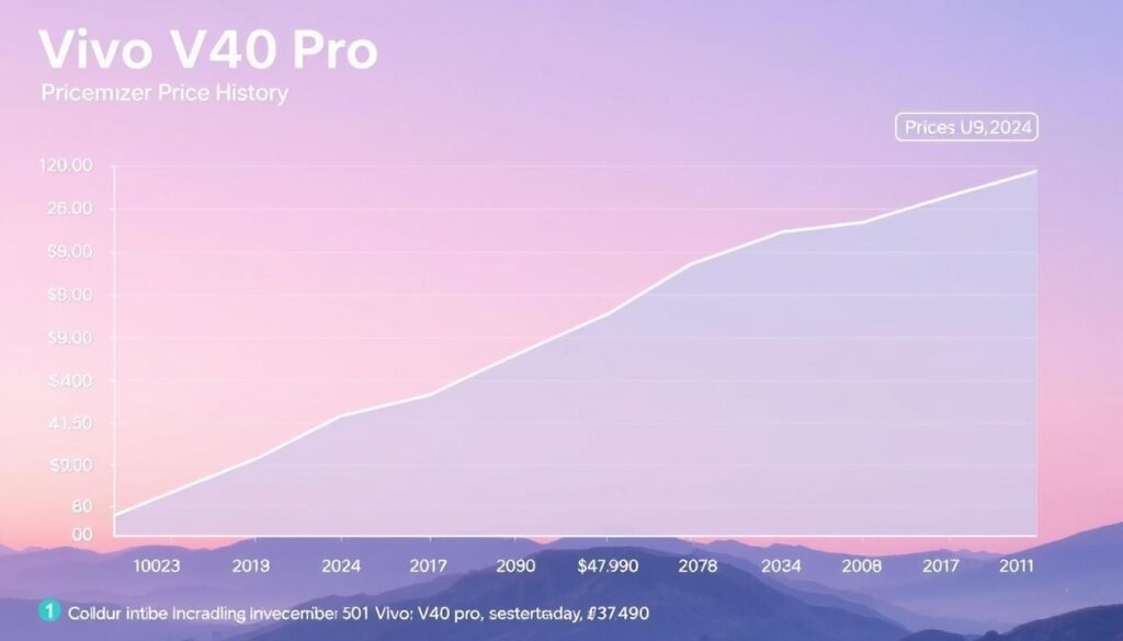 Price history graph showing the Vivo V40 Pro 5G price drop trend over time Price history graph showing the Vivo V40 Pro 5G price drop trend over time
