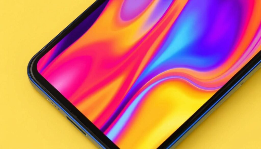 Realme GT 7 display showing vibrant colors and high brightness levels