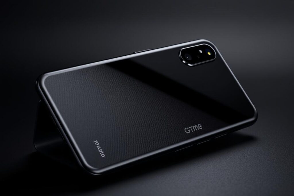 Realme GT 7 in IceSense Black color showing the premium design