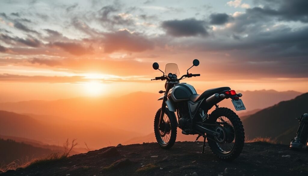 Royal Enfield Himalayan Raid 450cc in dramatic adventure setting Royal Enfield Himalayan Raid 450cc in dramatic adventure setting
