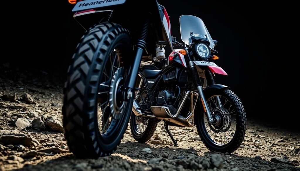 Royal Enfield Himalayan Raid 450cc showing rally-specific features Royal Enfield Himalayan Raid 450cc showing rally-specific features