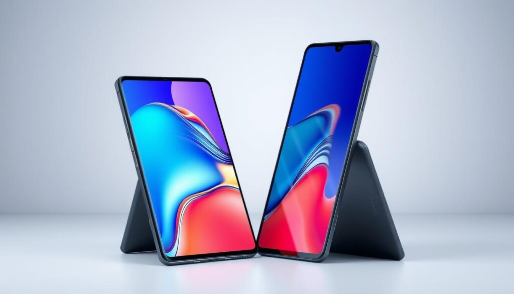 Samsung Galaxy Flip 7 with both the main folding display and cover screen visible showing Samsung Galaxy Flip 7 features Samsung Galaxy Flip 7 with both the main folding display and cover screen visible showing Samsung Galaxy Flip 7 features