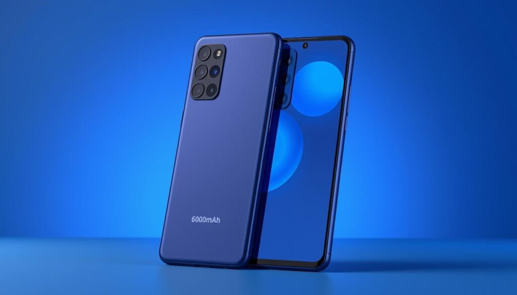 Samsung Galaxy M35 5G in dark blue color highlighting its large battery capacity - Best Samsung Smartphone Offer Prices 2025 India Samsung Galaxy M35 5G in dark blue color highlighting its large battery capacity - Best Samsung Smartphone Offer Prices 2025 India