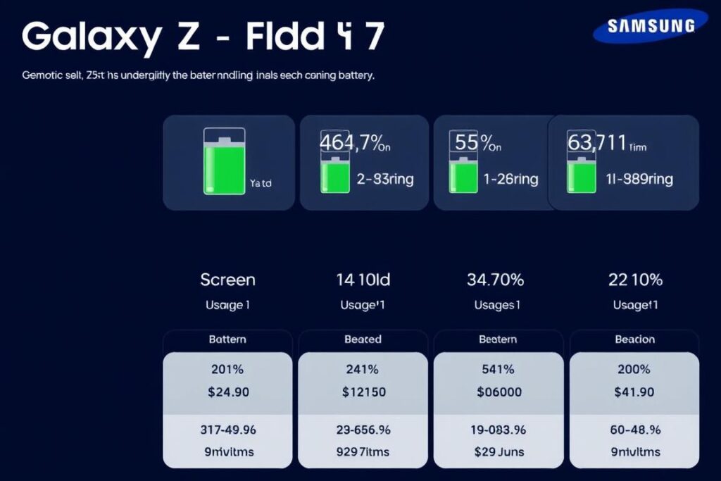 Samsung Galaxy Z Fold 7 battery life demonstration Samsung Galaxy Z Fold 7 battery life demonstration