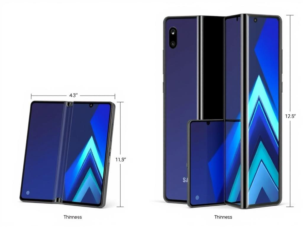 Samsung Galaxy Z Fold 7 thickness comparison with previous models Samsung Galaxy Z Fold 7 thickness comparison with previous models