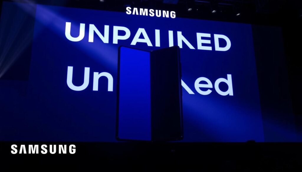 Samsung Unpacked event promotional image featuring the Galaxy Z Fold 7 Samsung Unpacked event promotional image featuring the Galaxy Z Fold 7