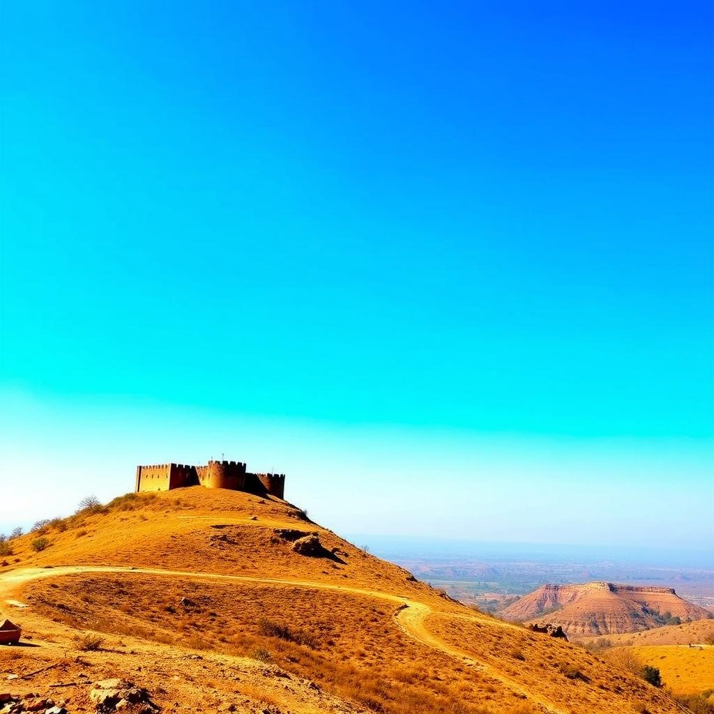 Shivneri Fort during winter season with clear views Shivneri Fort during winter season with clear views