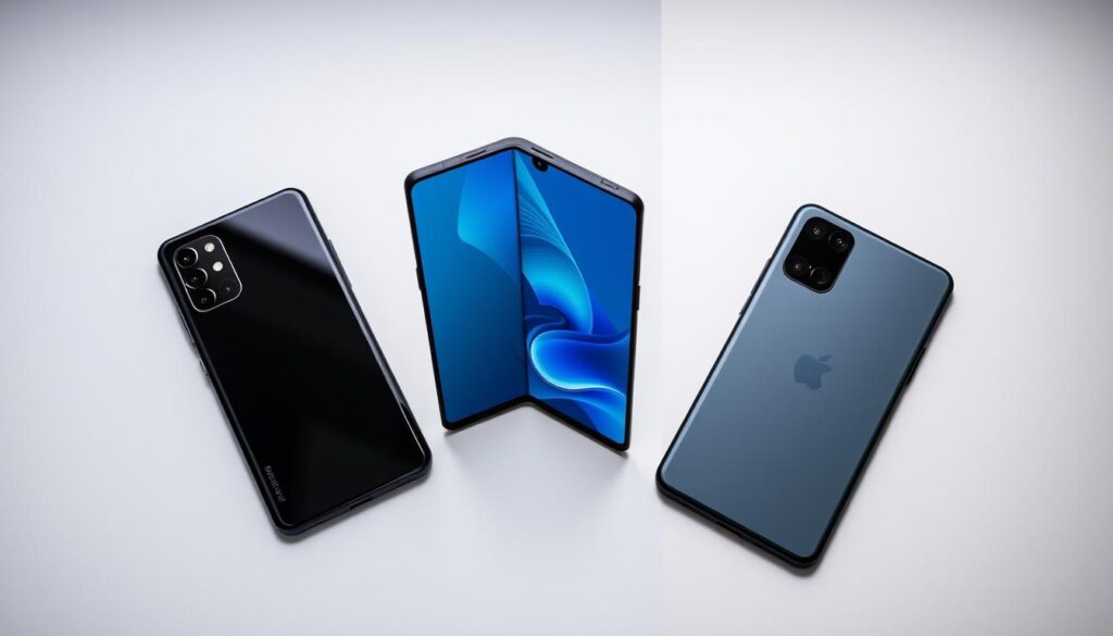 Side-by-side comparison of all three phones: Nothing Phone 3, Samsung Galaxy Z Fold 7, and Vivo X200 FE Side-by-side comparison of all three phones: Nothing Phone 3, Samsung Galaxy Z Fold 7, and Vivo X200 FE