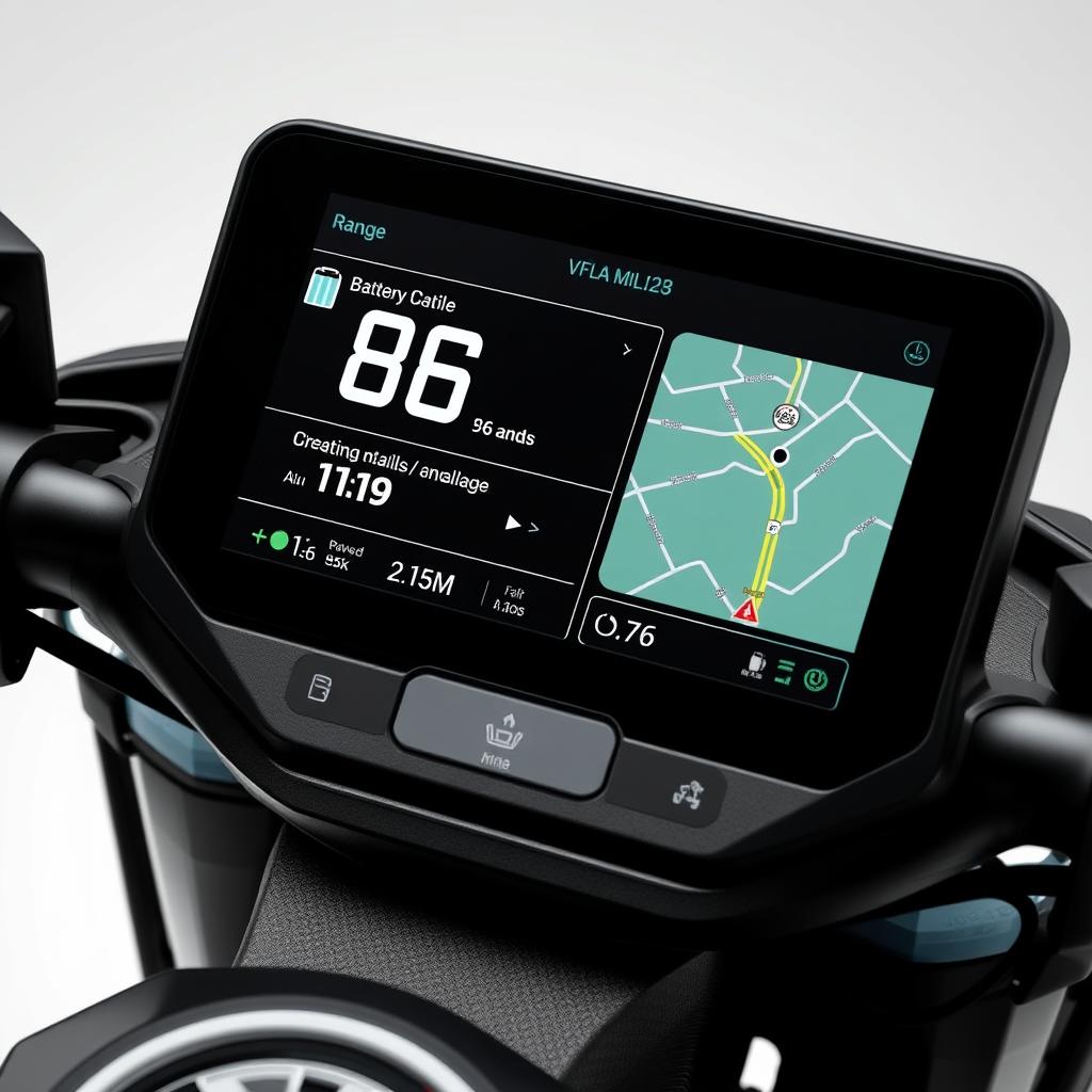 Vida VX2 digital display showing battery status and subscription information Vida VX2 digital display showing battery status and subscription information