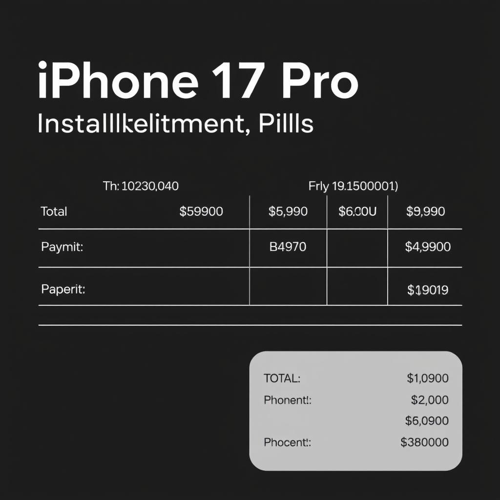 iPhone 17 Pro Max installment plan payment schedule