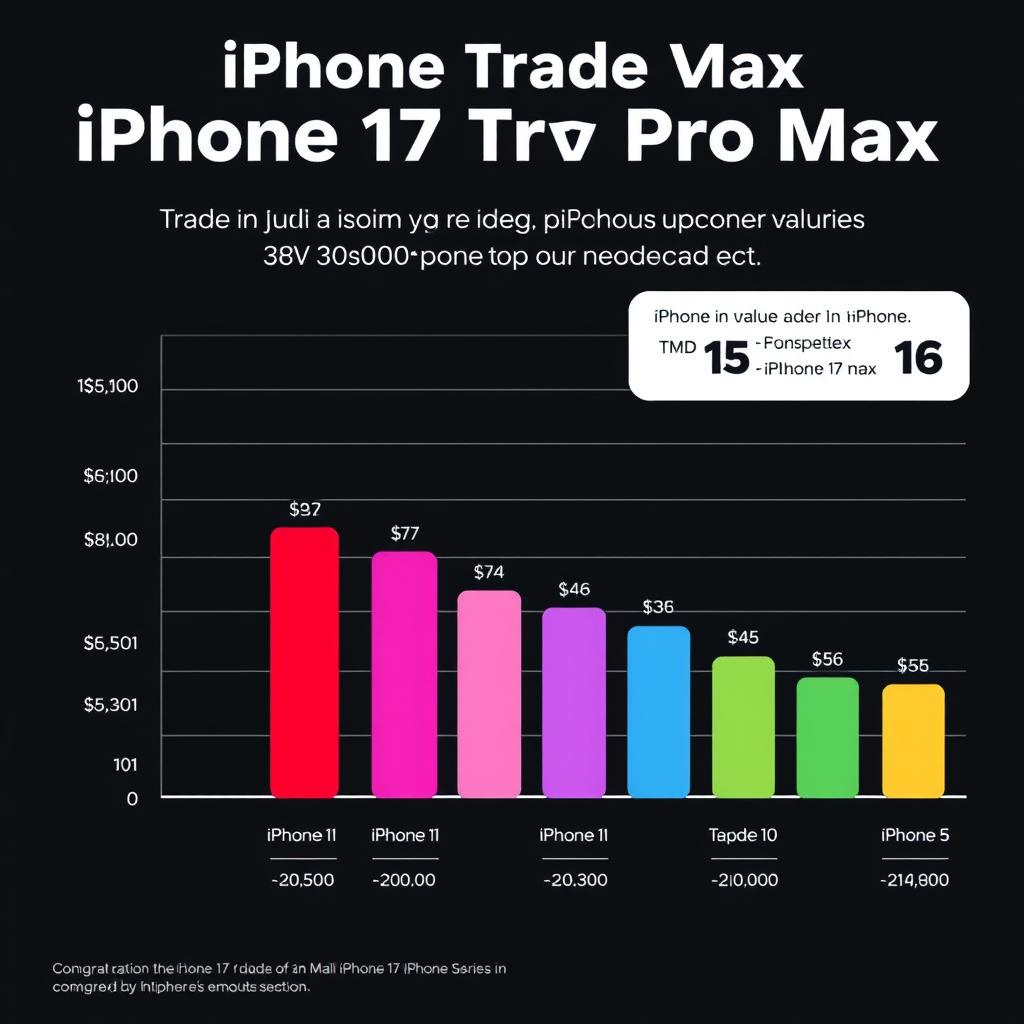 iPhone trade-in value comparison chart for upgrading to iPhone 17 Pro Max