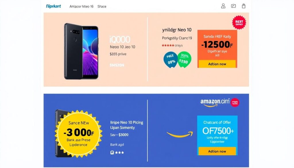 iQOO Neo 10 pricing and discount offers on Flipkart and Amazon iQOO Neo 10 pricing and discount offers on Flipkart and Amazon