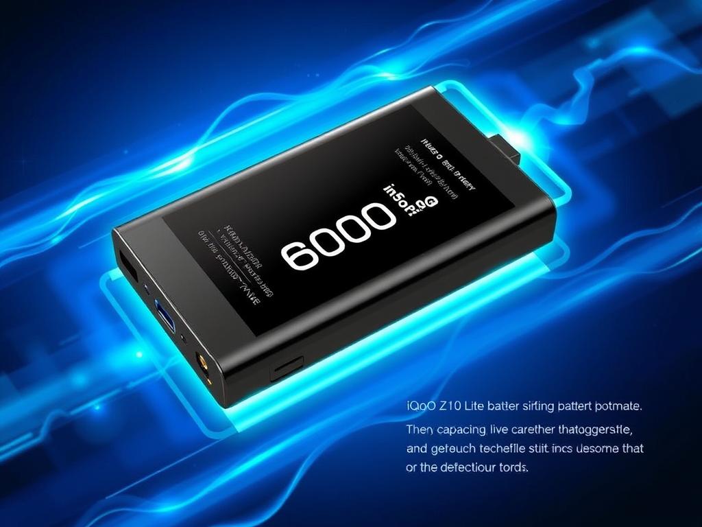 iQOO Z10 Lite 5G battery illustration showing 6000mAh capacity iQOO Z10 Lite 5G battery illustration showing 6000mAh capacity