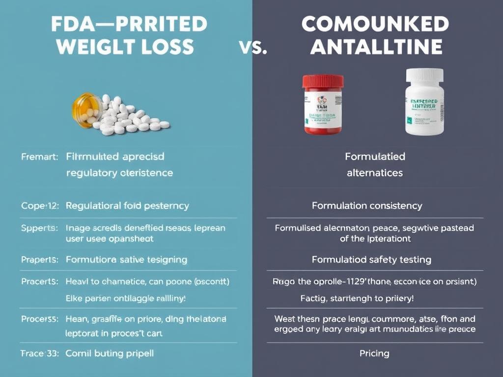 Comparison of FDA-approved vs compounded weight loss medications Comparison of FDA-approved vs compounded weight loss medications